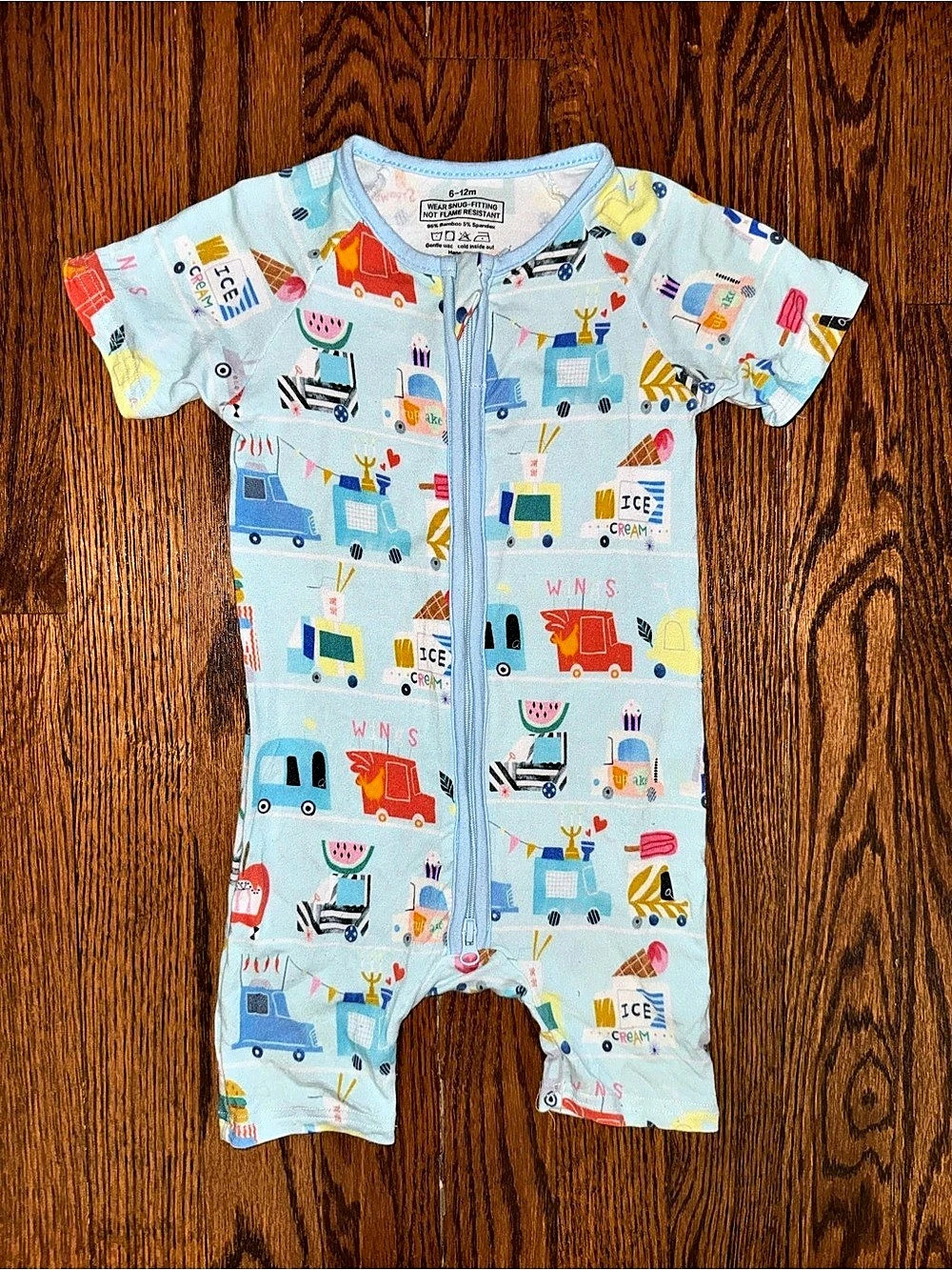 Ice cream bamboo shortie 6-12